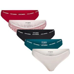 Steve Madden Women's Microfiber Thong Panties, 5-Pack, Size L, --NWT!